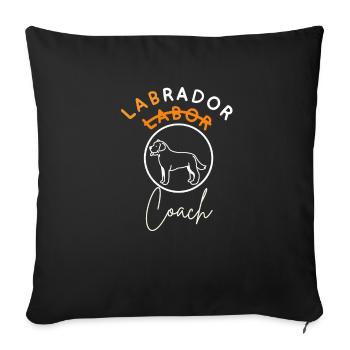 Labor Coach Funny Birthing Coach Birth Doula Puns - Sofa pillowcase 17,3'' x 17,3'' (45 x 45 cm) - black - Front