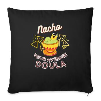 Labor Coach Funny Birthing Coach Birth Doula Puns - Sofa pillowcase 17,3'' x 17,3'' (45 x 45 cm) - black - Front