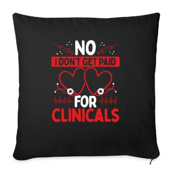 RN CNA Nurse Funny Night Shift Nurse Appreciation - Sofa pillowcase 17,3'' x 17,3'' (45 x 45 cm) - black - Front