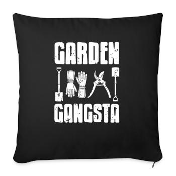 Vintage Garden Gangsta Awesome Gardening Design - Sofa pillowcase 17,3'' x 17,3'' (45 x 45 cm) - black - Front