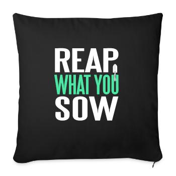 Reap What You Sow Awesome Gardening T-Shirt - Sofakissenbezug 45 x 45 cm - Schwarz - Vorne