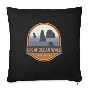 Great Ocean Walk - Australia - Sofa pillowcase 17,3'' x 17,3'' (45 x 45 cm) - black - Front