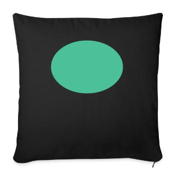 Grünes Oval Simpel Design - Sofakissenbezug 45 x 45 cm - Schwarz - Vorne