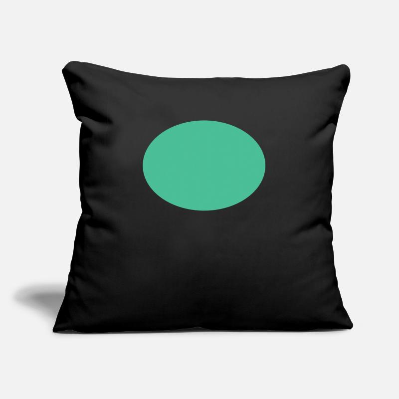 Ovale vert Conception simple Housse de coussin décorative 45 x 45 cm