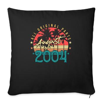 2004 En août enfin 18. - Housse de coussin décorative 45 x 45 cm - noir - Devant