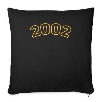 Glücksjahr 2002 Gelb Simpel - Sofakissenbezug 45 x 45 cm - Schwarz - Vorne