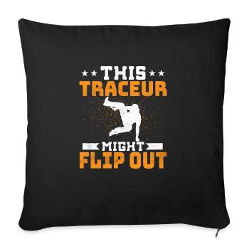 Ce Traceur pourrait retourner le Parkour de course gratuit - Housse de coussin décorative 45 x 45 cm - noir - Devant