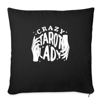 Divination Crazy Tarot Lady Crystal Tarot Cards - Sofa pillowcase 17,3'' x 17,3'' (45 x 45 cm) - black - Front
