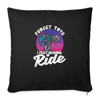 Oubliez les jouets que je veux juste conduire - Housse de coussin décorative 45 x 45 cm - noir - Devant