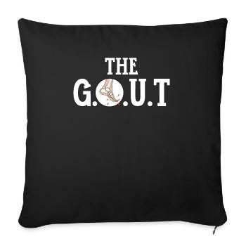 Gout Warrior Podagra Sensibilisation à la goutte Arthrite - Housse de coussin décorative 45 x 45 cm - noir - Devant