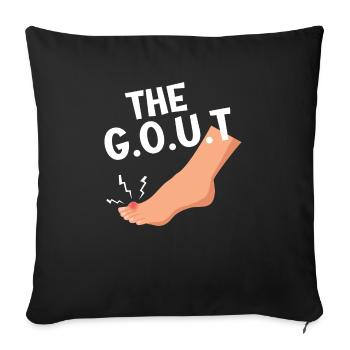 Gout Warrior Podagra Sensibilisation à la goutte Arthrite - Housse de coussin décorative 45 x 45 cm - noir - Devant