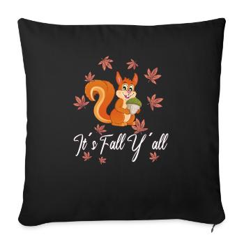 Dear Squirrels Thanksgiving Autumn All of You - Sofa pillowcase 17,3'' x 17,3'' (45 x 45 cm) - black - Front