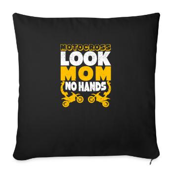 Funny Dirtbike Rider Dirt Bike Motocross Look Mom - Sofakissenbezug 45 x 45 cm - Schwarz - Vorne