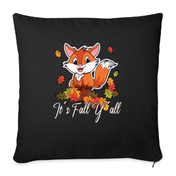 Liebe Fuchs Thanksgiving Herbst - Sofakissenbezug 45 x 45 cm - Schwarz - Vorne