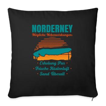 Norderney Mögliche Nebenwirkungen: Erholung Pur - Sofakissenbezug 45 x 45 cm - Schwarz - Vorne