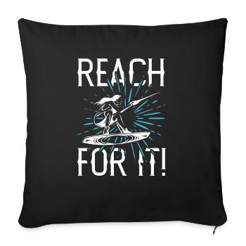 For It Sports Wakeboarding - Sofa pillowcase 17,3'' x 17,3'' (45 x 45 cm) - black - Front