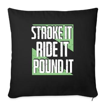 It Ride It Pound It Triathlon - Sofa pillowcase 17,3'' x 17,3'' (45 x 45 cm) - black - Front