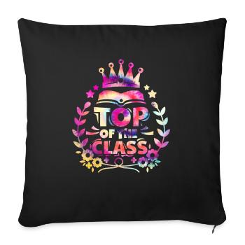 Top of the Class Back to School - Sofa pillowcase 17,3'' x 17,3'' (45 x 45 cm) - black - Front