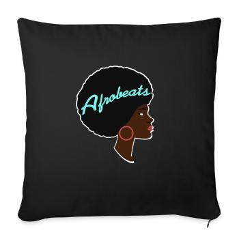 Afrobeats Awesome Afro Lady Afrobeats T-Shirt - Housse de coussin décorative 45 x 45 cm - noir - Devant