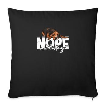 Nope not today - basset hound - Sofa pillowcase 17,3'' x 17,3'' (45 x 45 cm) - black - Front