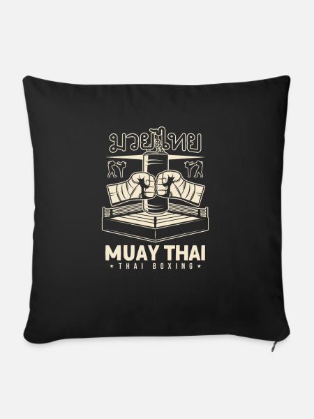 Thailand - Sofakissenbezug 45 x 45 cm - Schwarz