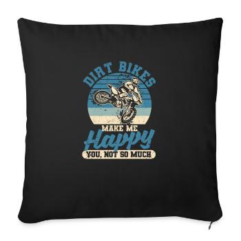 Funny Motocross Enduro Bike Rider Dirt Bikes Make - Sofa pillowcase 17,3'' x 17,3'' (45 x 45 cm) - black - Front