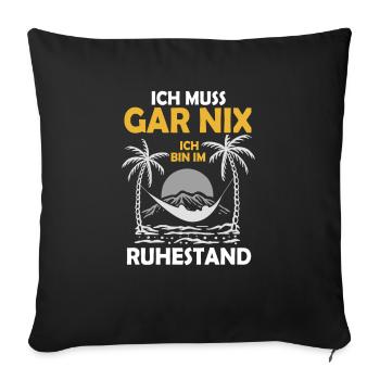 Ruhestand Strang Urlaub - Sofakissenbezug 45 x 45 cm - Schwarz - Vorne