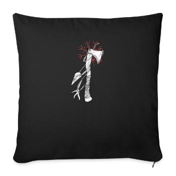 Wikinger Axt I Walhalla Asgard Motiv für Germanen - Sofakissenbezug 45 x 45 cm - Schwarz - Vorne