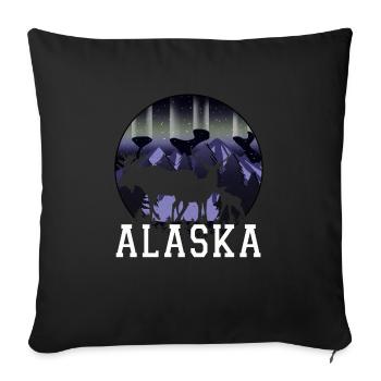 Alaska - Sofa pillowcase 17,3'' x 17,3'' (45 x 45 cm) - black - Front