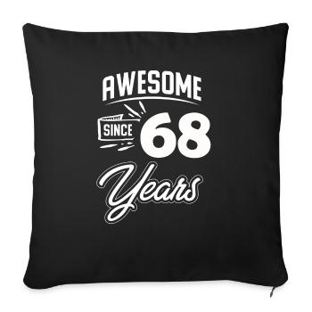 68th Birthday Gift Birthday Vintage april - Sofa pillowcase 17,3'' x 17,3'' (45 x 45 cm) - black - Front