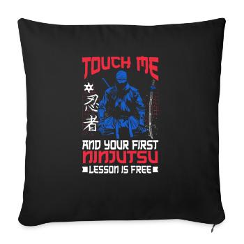 Ninja - Sofa pillowcase 17,3'' x 17,3'' (45 x 45 cm) - black - Front