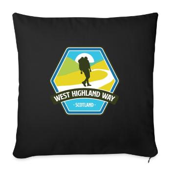 West Highland Way - Écosse - Housse de coussin décorative 45 x 45 cm - noir - Devant