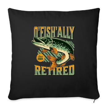 O Fish Ally à la retraite - Housse de coussin décorative 45 x 45 cm - noir - Devant