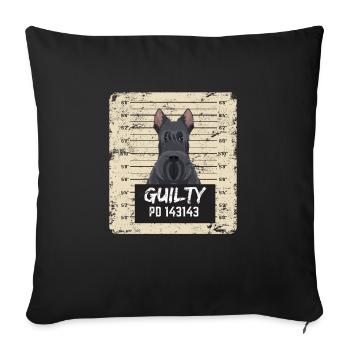 Scottish Terrier Chien Petit Terrier Dog Lover Drôle - Housse de coussin décorative 45 x 45 cm - noir - Devant