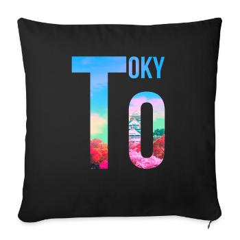 Tokio - Sofakissenbezug 45 x 45 cm - Schwarz - Vorne