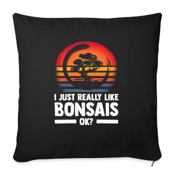 Bonsai Tree - Sofakissenbezug 45 x 45 cm - Schwarz - Vorne