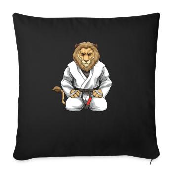 Jiu Jitsu Lion - Brasilianisches Jiu Jitsu und - Sofakissenbezug 45 x 45 cm - Schwarz - Vorne