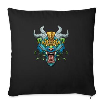Tiger-Dämon-Kreatur - Böse Fantasy-Mythen-Kreatur - Sofakissenbezug 45 x 45 cm - Schwarz - Vorne
