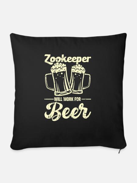 Zoowärter - Sofakissenbezug 45 x 45 cm - Schwarz