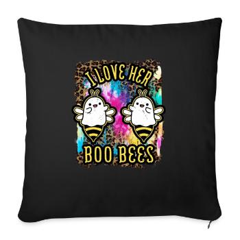 Halloween J’adore son Boo Bees Tie Dye - Housse de coussin décorative 45 x 45 cm - noir - Devant