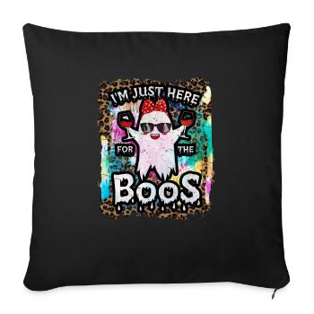I'm just here for the Boos Wine Tie Dye - Sofa pillowcase 17,3'' x 17,3'' (45 x 45 cm) - black - Front