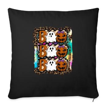 Halloween Boo Ghost Pumpkin Tie Dye - Sofa pillowcase 17,3'' x 17,3'' (45 x 45 cm) - black - Front