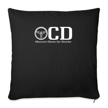 I Wonder If Cars Think About Me Too Car Lovers Aut - Sofa pillowcase 17,3'' x 17,3'' (45 x 45 cm) - black - Front