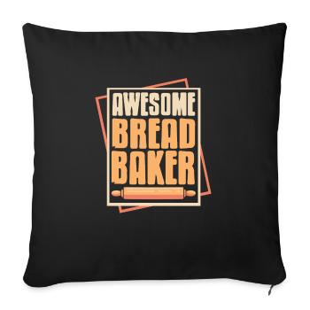 Super Bread Baker Cool Baking Designs T-Shirt - Housse de coussin décorative 45 x 45 cm - noir - Devant
