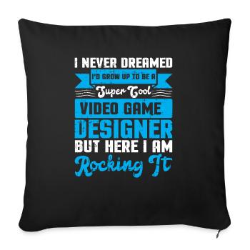 Video Game Designer - Sofakissenbezug 45 x 45 cm - Schwarz - Vorne