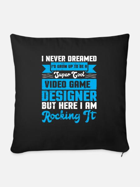 Video Game Designer - Sofakissenbezug 45 x 45 cm - Schwarz