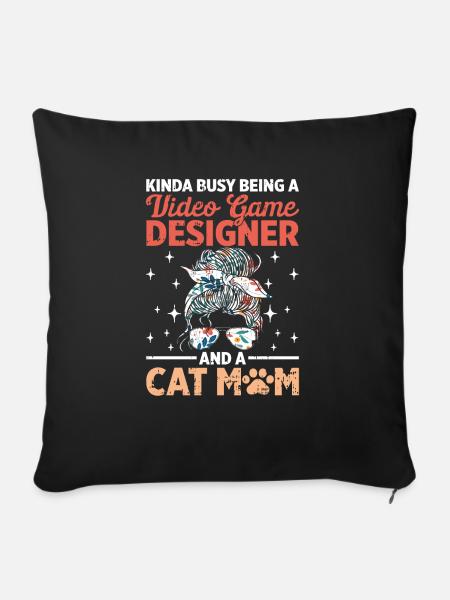 Video Game Designer - Sofakissenbezug 45 x 45 cm - Schwarz