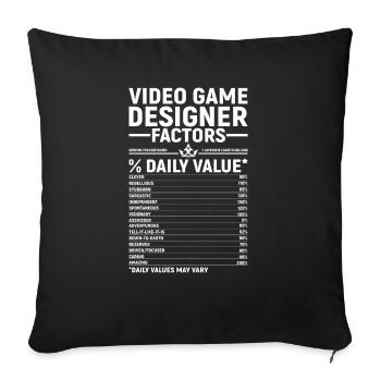 Video Game Designer - Sofakissenbezug 45 x 45 cm - Schwarz - Vorne
