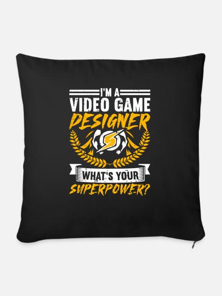 Video Game Designer - Sofakissenbezug 45 x 45 cm - Schwarz