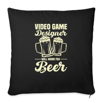 Video Game Designer - Sofakissenbezug 45 x 45 cm - Schwarz - Vorne